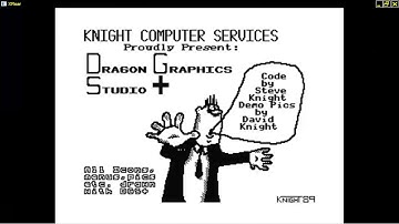 Dragon Graphics Studio 1989Knight Software DRAGON 32 64 DATA LTD COMPUTER