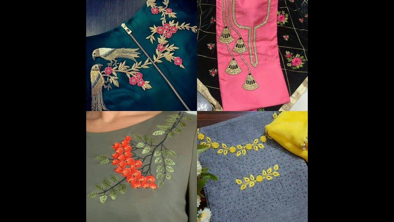 latest embroidery designs for suits 2019