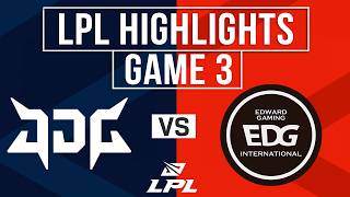 JDG vs EDG Highlights Game 3 | LPL 2026 Split 3 | JD Gaming vs EDward Gaming