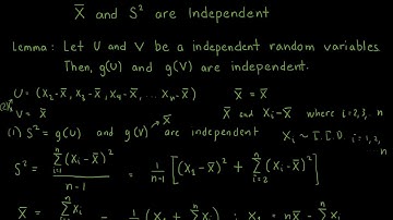 Sample Mean and Variance Independence Proof