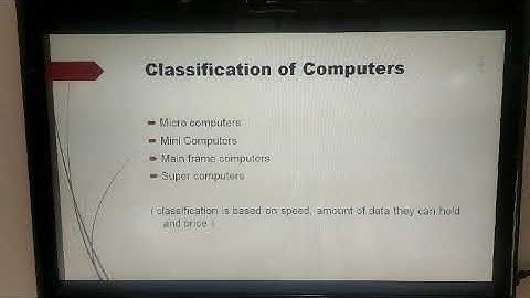Classification of Computers (105, Unit-1) By Manish Kumar Kakhani, GPC bagidora