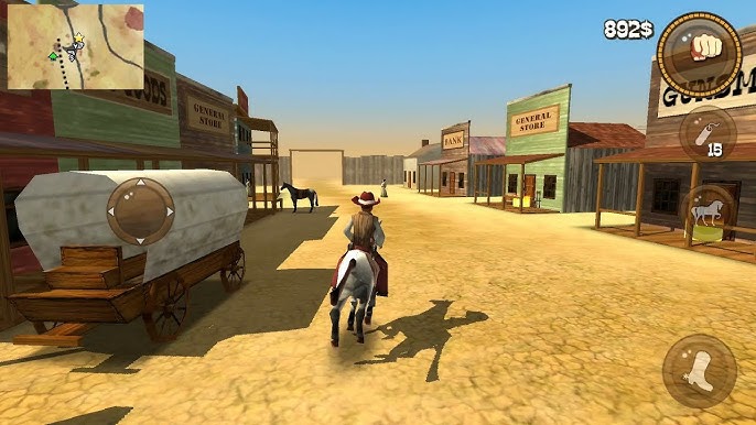 NOVO JOGO MUNDO ABERTO DE FAROESTE PARA ANDROID/IOS - Guns & Spurs 