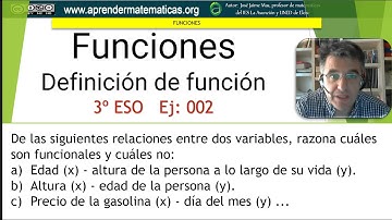 Definición de función. 3 eso. 05 002. José Jaime Mas