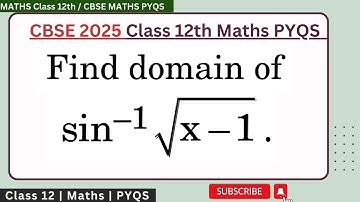 Find the domain of sin inverse sqrt(x-1)| Find domain of sin inverse root(x-1)f(x)=sin^(-1)sqrt(x-1)