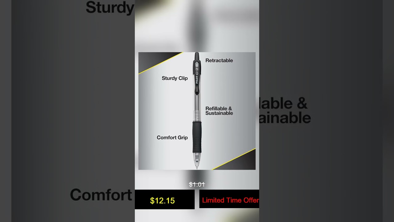Pilot, G2 Premium Gel Roller Pens, Ultra Fine Point 0.38 mm, Pack of 12, Black | $12.15 | Amazo