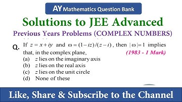 If z = x + iy, and w = (1 - iz)/(z - i), then |w| = 1 implies that, in the complex plane