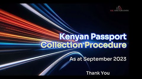 Kenyan Passport Pickup: Online Appointment Booking