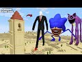 SURVIVED FROM CATNAP, SHINE SONIC AND SILENDERMAN ARRIVAL In Minecraft - Gameplay - Coffine Meme