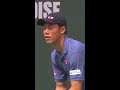 【激しい打ち合い】最後はオープンコートにフォアを叩き込む！/錦織圭 vs J.ムナル