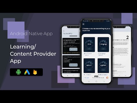 Make your own Learning app using Android and Firebase | Android Learning App | Content Provider app