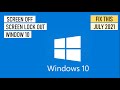 Lock out screen after inactivity In Windows 10 | screen off