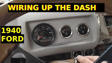 Wiring up the dash on the 