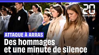 Attentat d'Arras : Des hommages et une minute de silence rendus à Dominique Bernard et Samuel Paty