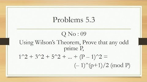 Exercise 5.3 | Q.No 9 | Wilson
