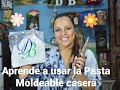 Aprende a UTILIZAR la #PastaMoldeable Casera, bella #manualidad sobre Madera