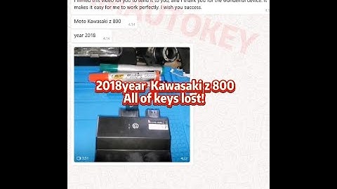 2018year Kawasaki Z800 all keys lost, Use MOTOPRO programmming new key success!!!