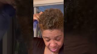 Style your TWA with a sponge|4C hair #shorts #twa #natural #4C
