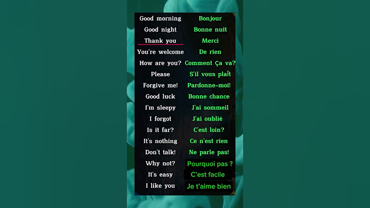 Traduction anglais an Francais