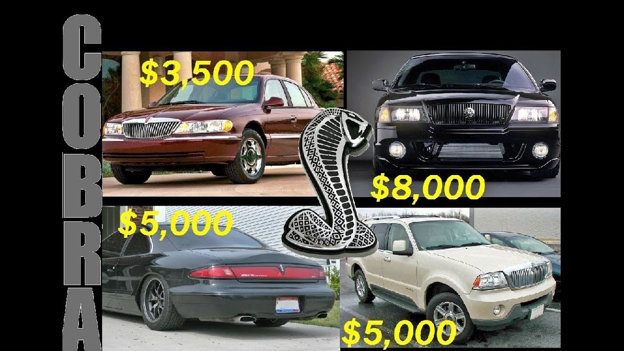 4 автомобиля с двигателем Ford 4V COBRA по цене менее 10 тыс. долларов!