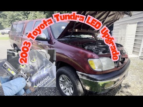 How to REplace & Upgrade your Headlights on 2003 Toyota Tundra LED H4 Hawkglow series F6C 9006