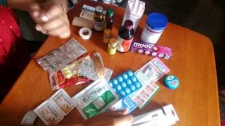 First aid kit, basic medicines in home
