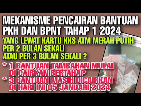 BANTUAN PKH BPNT THP 1 2024 YG LEWAT KKS CAIR 2 BLN / 3 BLN SEKALI❓️3 BANSOS MASIH CAIR HARI INI