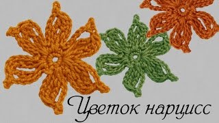 Цветок крючком Цветок нарцисс Цветок крючком Цветок нарцисс