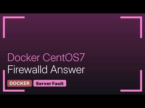 DevOps & SysAdmins: firewalld not blocking docker container ports