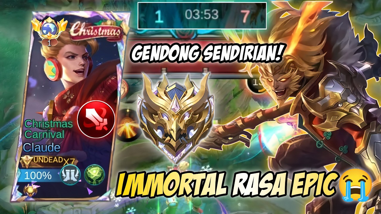 SUMPAH GAK JELAS! RANK IMMORTAL TAPI MAIN KAYAK BOT😭CLAUDE GW DIPAKSA GENDONG SENDIRIAN! 😭 | MLBB