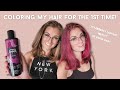 Coloring my hair for the first time | Strawberry Leopard &quot;Merlot&quot; semi-permanent hair color