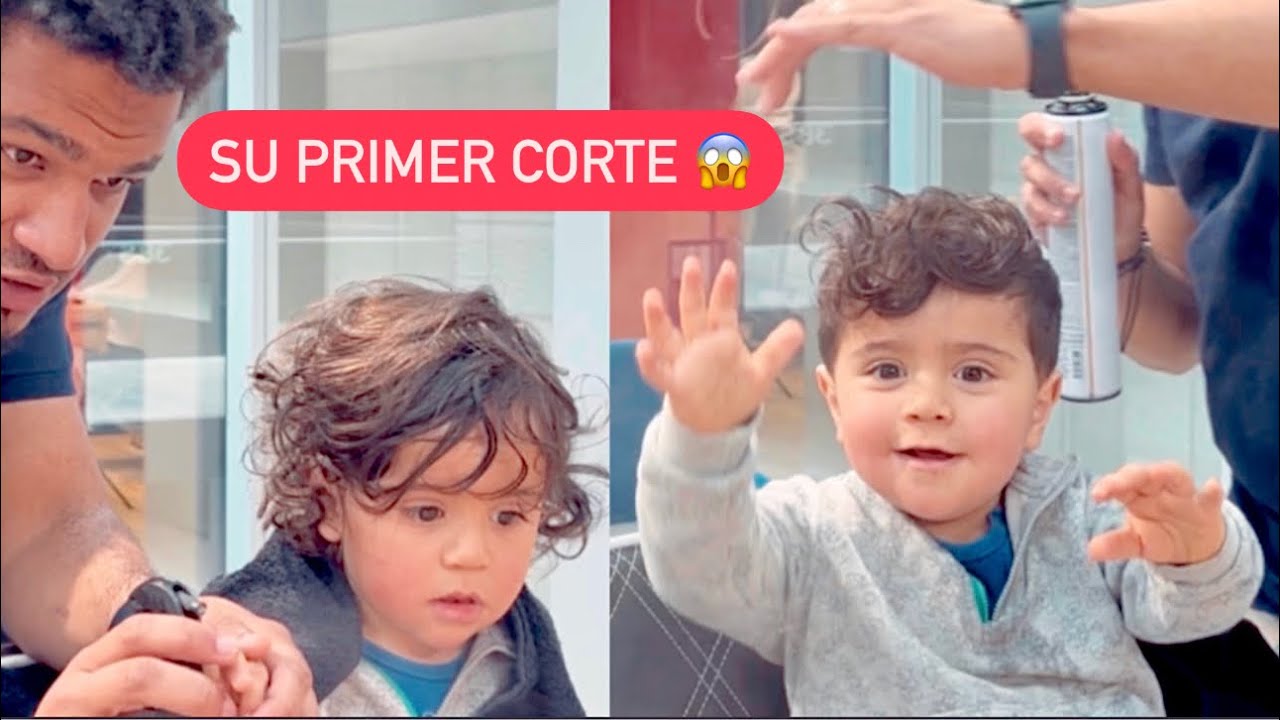 Corte de pelo para bebé moderno✅ SU PRIMER LOOK😍 solo a tijera #hairstyle #bebe #estilo #turorial