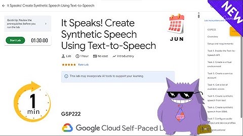 It Speaks! Create Synthetic Speech Using Text-to-Speech | #2025 | #GSP215 |#qwiklabs |Solution