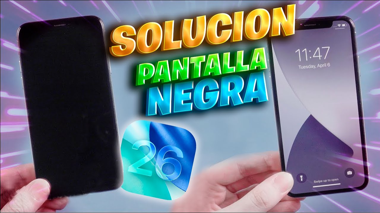 SOLUCION! iPhone con iOS 26 con PANTALLA NEGRA / Resuelve PROBLEMAS ...