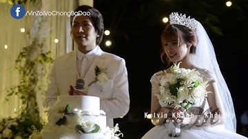 [HD] Kelvin Khánh & Khởi My rót rượu, cắt bánh và hôn nhau trong tiệc cưới (23/11/2017)