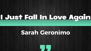 I Just Fall In Love Again s  Sarah Geronimo