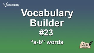 FLASH STUDY SESSION - VOCABULARY BUILDER 23