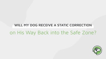 Will my dog receive a static correction on his way back in to the safe zone?