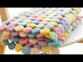 How to crochet Clircle afghan blanket free easy pattern tutorial for begginerكروشيه مفرش سرير وردات