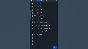 #python 155.Matrix Multiplication using Nested Loop | #shorts #pythonprogramming #pythonforbeginners