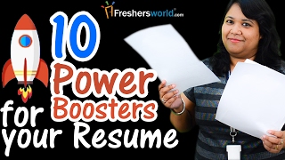 10 Power boosters for your Resume II Tips for Fresher and Experienced candidates – Resume Building screenshot 5