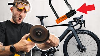 Stealing My Own Bike  7 Bike Locks Vs Angle Grinder