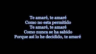 Video thumbnail of "Te amaré - Alejandro Fernández. (Letra)"