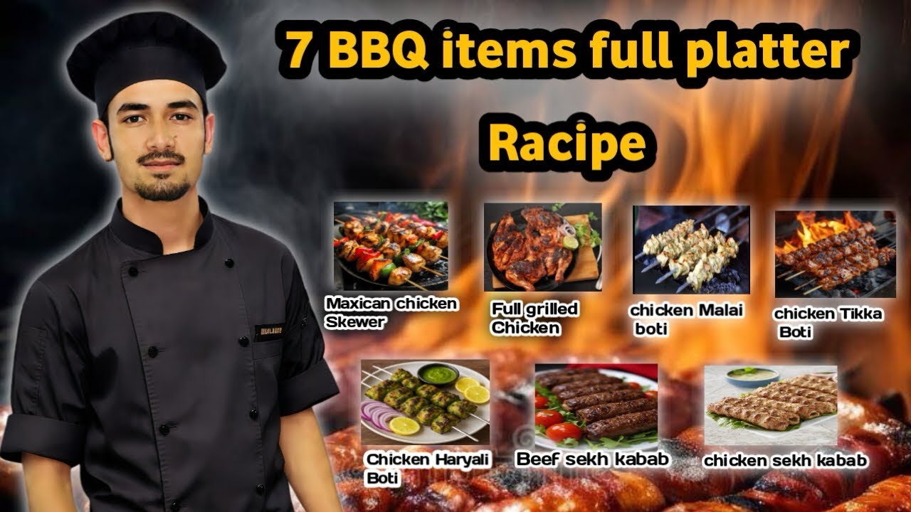 perfect & easy smokey 7 BBQ items Racipe [ Danish's Kitchen ]