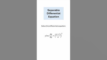 Separable Differential Equation Solved Step by Step #maths #calculus #differentialequation