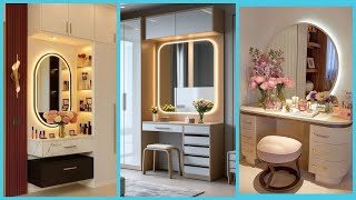 Modern Top 30 dressing table design ideas for bedroom 2026//wall mounted wooden dressing table