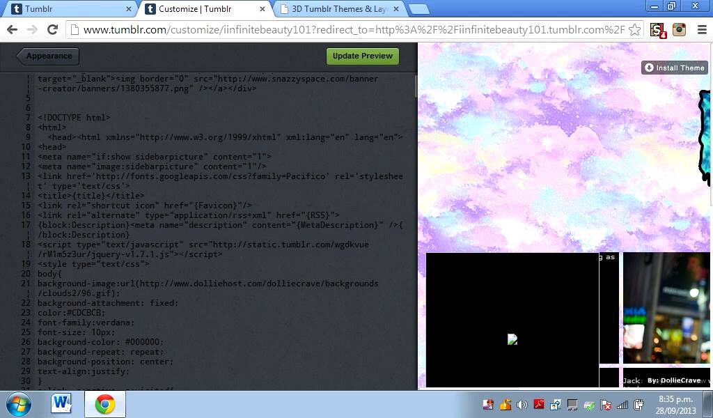 How To Change Background Theme On Tumblr Youtube