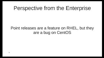 Point releases are a feature on RHEL, but they are a bug on CentOS