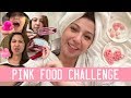 I only ate PINK food for 24 HOURS challenge!!!