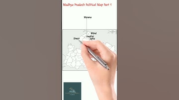 Madhya Pradesh Political Map Part 1 #subscribe #india #youtubeshorts #viral #geography #maps