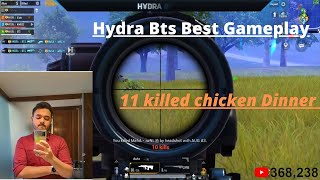 HYDRA BTS BEST GAMEPLAY IN HYDRA ELITE  | PUBG MOBILE |11KILLS CHICKEN DINNER 😱😱